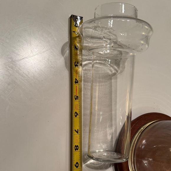 Glass Pitcher with Wooden Base - Picture 3 of 8